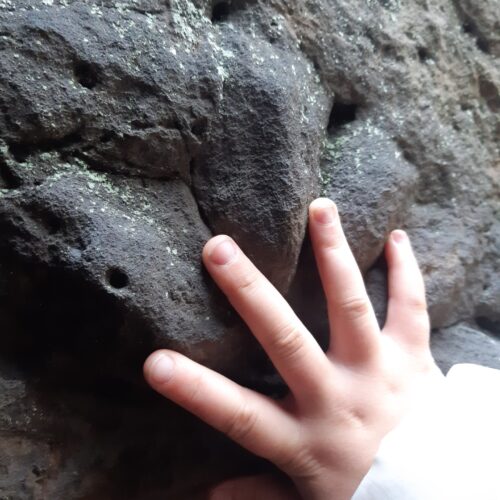 Děčínský sněžník – turistické trasy: Jeskyňka se zkamenělými mořskými hvězdicemi